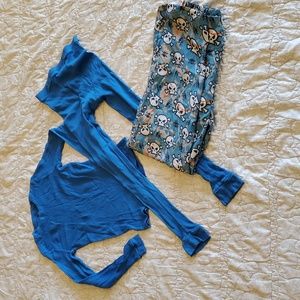 Long John's Set Kids 16/18 NWOT bonus PJ Bottoms Skulls